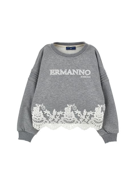 Felpa con pizzo ERMANNO SCERVINO JUNIOR | Z9H603 80960032